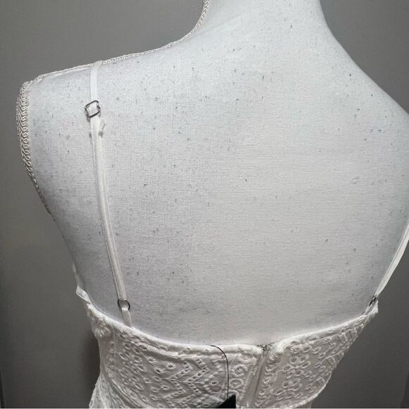 NWT Lulus White Eyelet Embroidered Cutout Midi Dress womens size XS - Picture 11 of 13